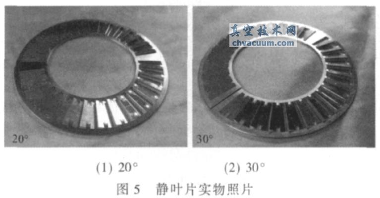 小型涡轮分子泵静叶片设计与成型技术