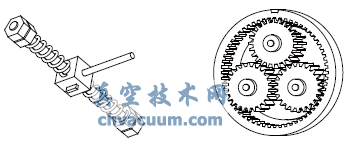 力矩簧组件和行星盘组件示意图