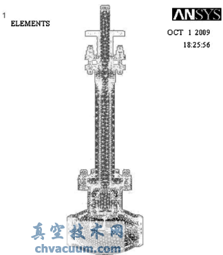 DN80超低温截止阀划分网格