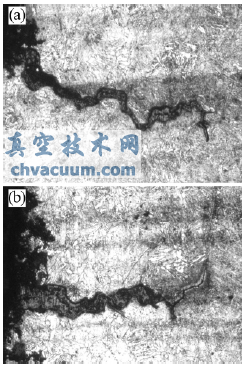阀杆断裂部位的裂纹