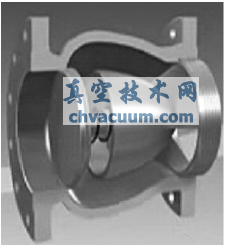 阀门开启状态内部结构图