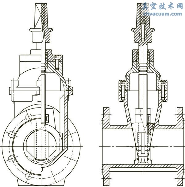 弹性座封闸阀的结构形式
