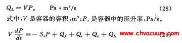 单位时间内容器中的压强增长率