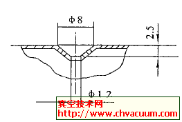 粉末状钎焊焊料杯底圆孔图