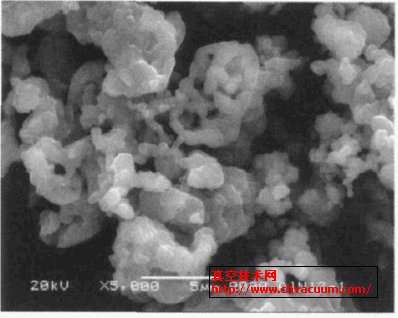氮化铝粉末放大5000倍电镜照片