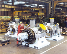 新建的苏尔寿锅炉给水泵泵组