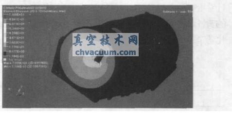 真空状态下筒体应力云图