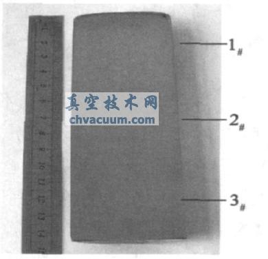 高纯铜铸锭的纵断面宏观组织