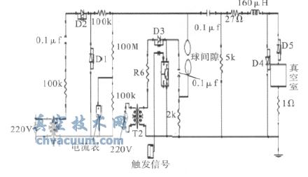 真空沿面放电实验主放电电路