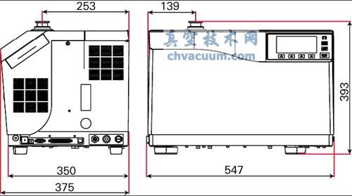 氦质谱检漏仪 ASM 340尺寸图