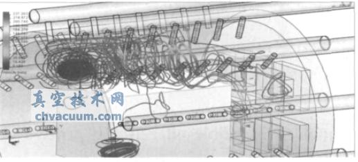 均温区上表面的气流轨迹
