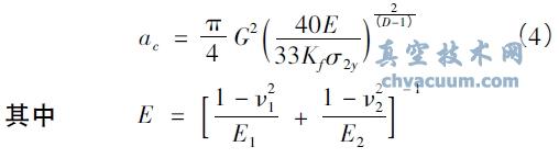 微凸体临界弹性变形微接触面积
