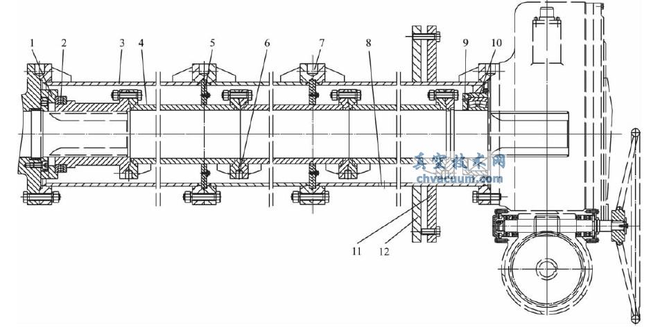 同轴式大口径蝶阀加高装置