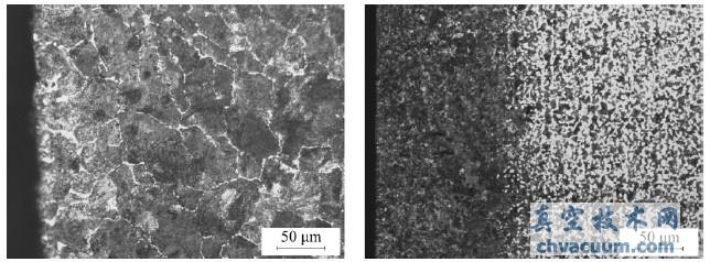 真空渗碳后炉冷试样的渗层组织