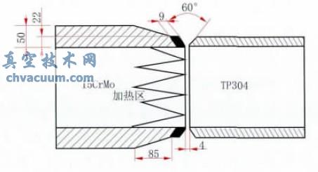 电热带加热进行堆焊过渡结构示意图