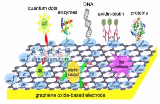 基于GO电极的电化学应用示意图