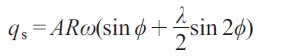 往复泵活塞往复位移X 的公式