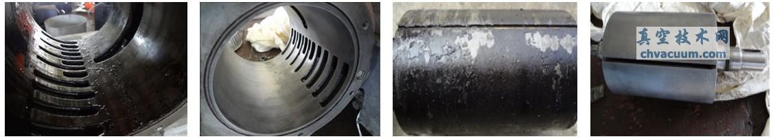 腔体和转子清理前后对比