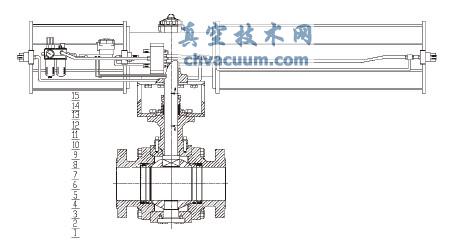高温氧气用金属硬密封球阀结构
