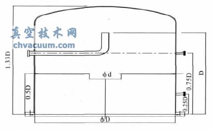 低温泵测试罩基本尺寸图