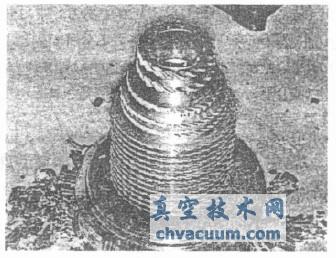 涡轮分子泵转子体叶片严重破损情况