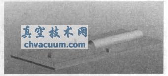 真空管道磁浮列车拦阻三维示意图