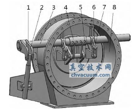 连杆蝶阀三维实体模型