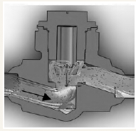 改进后阀盖导向止回阀的流场分析
