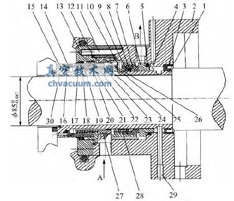 研磨机械机械密封结构示意图