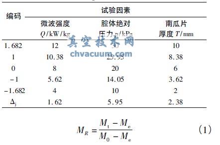因素水平编码表