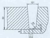 较窄间隙焊接坡口形式