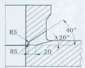 改进后的头颈座角焊缝坡口形式
