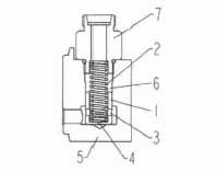起升油缸缸头与安全阀装配图