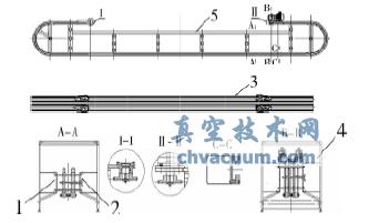 对夹式洗瓶机的夹持系统示意图