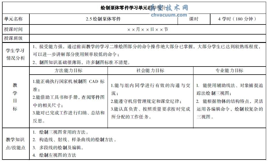 AutoCAD课程教学设计与探索——基于工作过程系统化