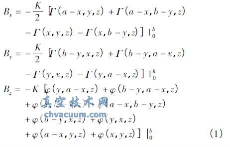 外部空间磁场分布的解析表达式