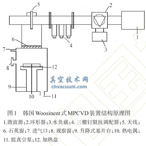 韩国Woosinent式MPCVD装置结构原理图