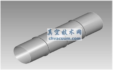筒体带加强圈优化后结构示意图